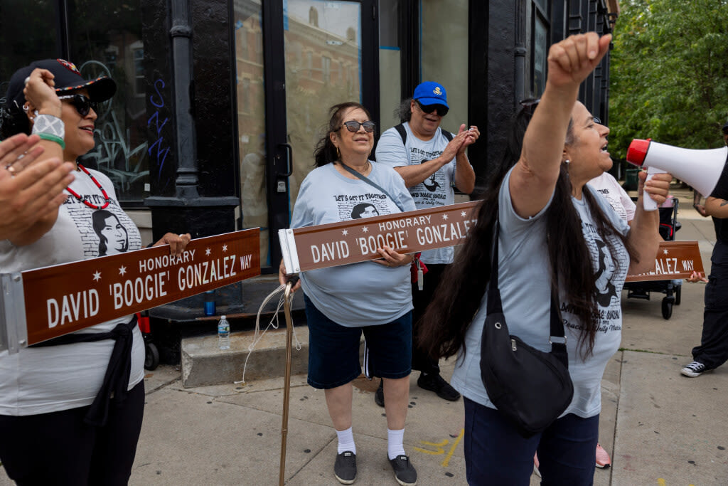 ‘For Boogie’: March, street sign pay tribute to Pilsen activist killed 51 years ago