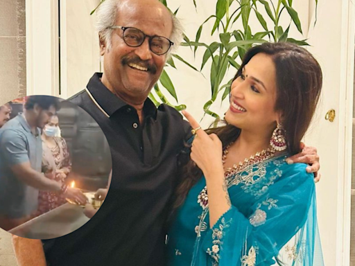 Rajinikanth's Daughter Soundarya Visits Temple In Chennai For Her Father's Health (VIDEO)