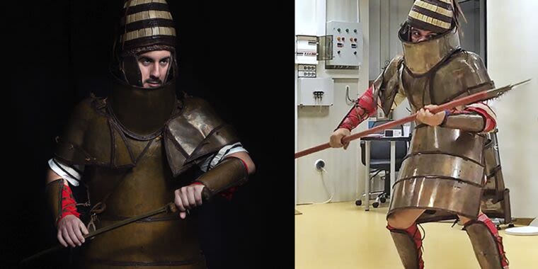 Bizarre armor from Mycenaean Greece turns out to have been effective