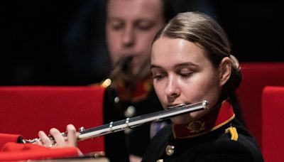 Royal Marines musicians play for dying bandmate