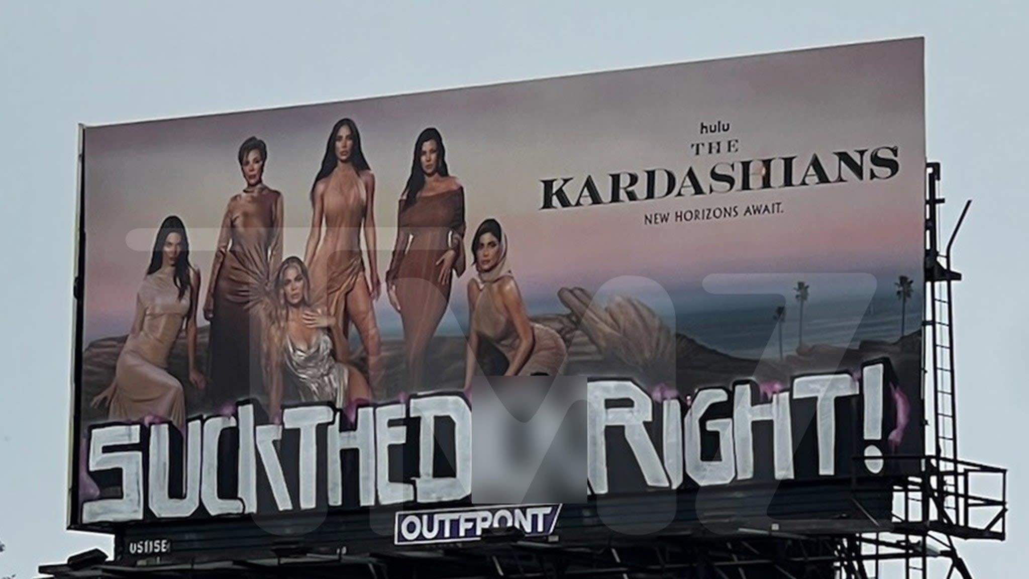 'The Kardashians' Billboard Covered Up in L.A. After NSFW Graffiti Job