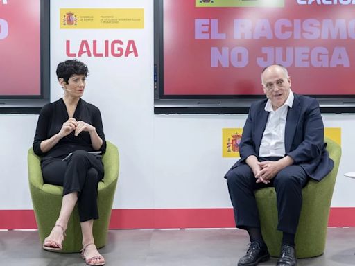Javier Tebas (LaLiga): "A Vinícius le atacan con insultos racistas porque es un líder contra el racismo"