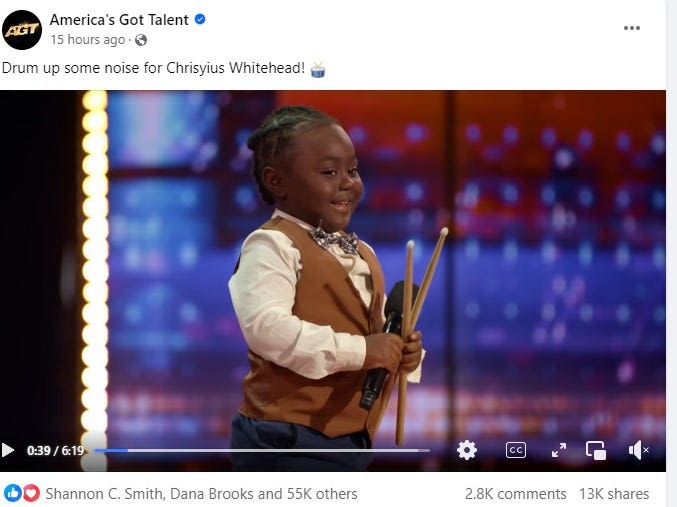 Chrisyius Whitehead, 5-year-old drummer from Sopchoppy wows America's Got Talent