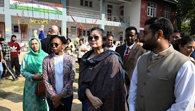 Foreign diplomats tour polling booths in Jammu and Kashmir