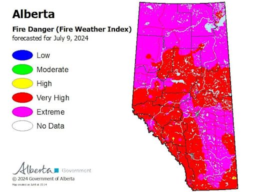 Alberta firefighters prepare for challenging conditions as heat wave sweeps Western Canada