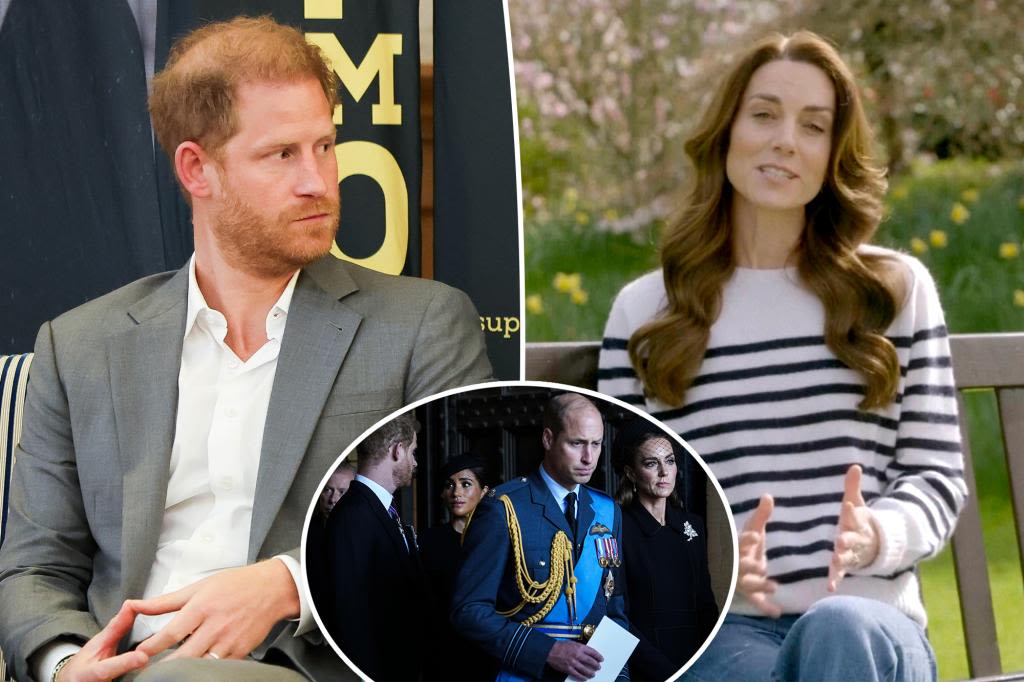 Prince Harry ‘hit hard’ by Kate Middleton cancer battle as she and William are ‘going through hell’