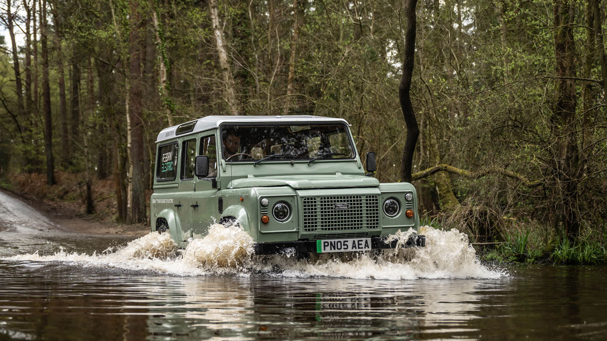 First Drive: This All-Electric Land Rover Defender Restomod Makes Off-Roading Surprisingly Easy