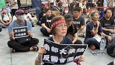 高雄反國會濫權 數百人喊「藍白不倒、台灣不好」