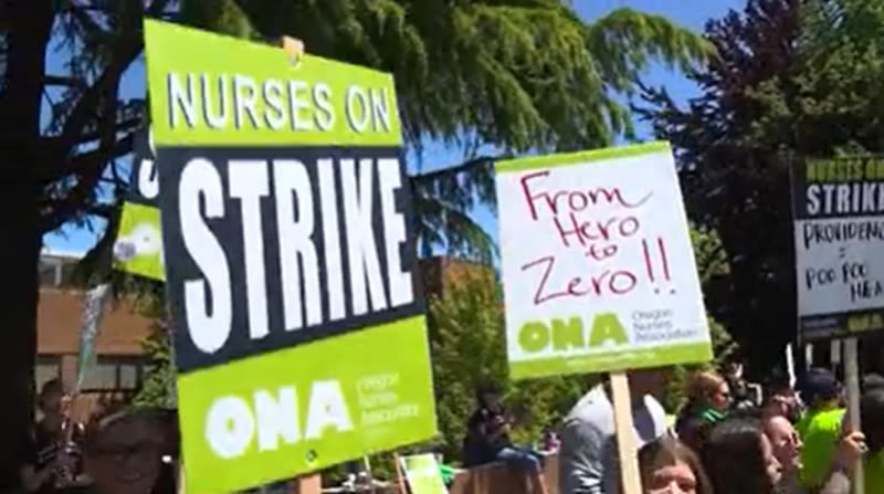 Providence nurses enter second day of strike for better staffing, higher wages