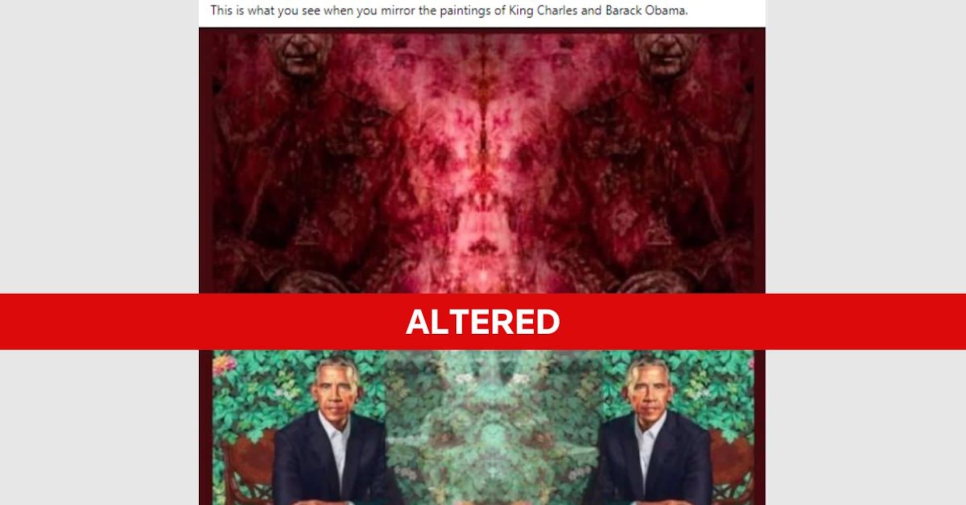 Fact Check: Altered images of King Charles and Barack Obama portraits