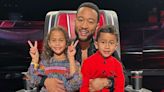 John Legend Smiles on “The Voice ”Set with Son Miles and Daughter Luna in Adorable Photo: 'Always #TeamLegend'