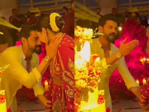 Sonakshi Sinha and Zaheer Iqbal dance together on Tere Mast Mast Do Nain from her movie Dabangg at their wedding reception, watch video