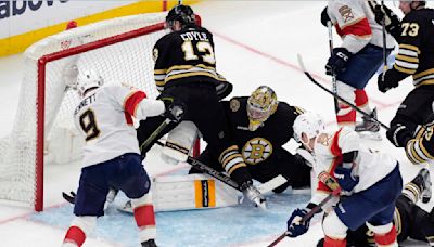 Disputed tying goal helps Panthers beat Bruins 3-2 and take 3-1 lead in East semifinal series