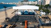 Veja bastidores do palco gigante de Madonna no Rio, que fica pronto na quinta | O TEMPO