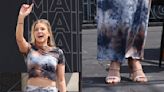 Ariana Madix Lets Her Feet Breathe in Two Tones Schutz Sandals at Los Angeles Times Festival of Books