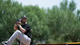 Diamondbacks pitchers Merrill Kelly and Eduardo Rodríguez at Salt River Fields