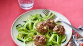 Feta Meatballs with Zucchini Noodles Are An Easy Weeknight Dinner