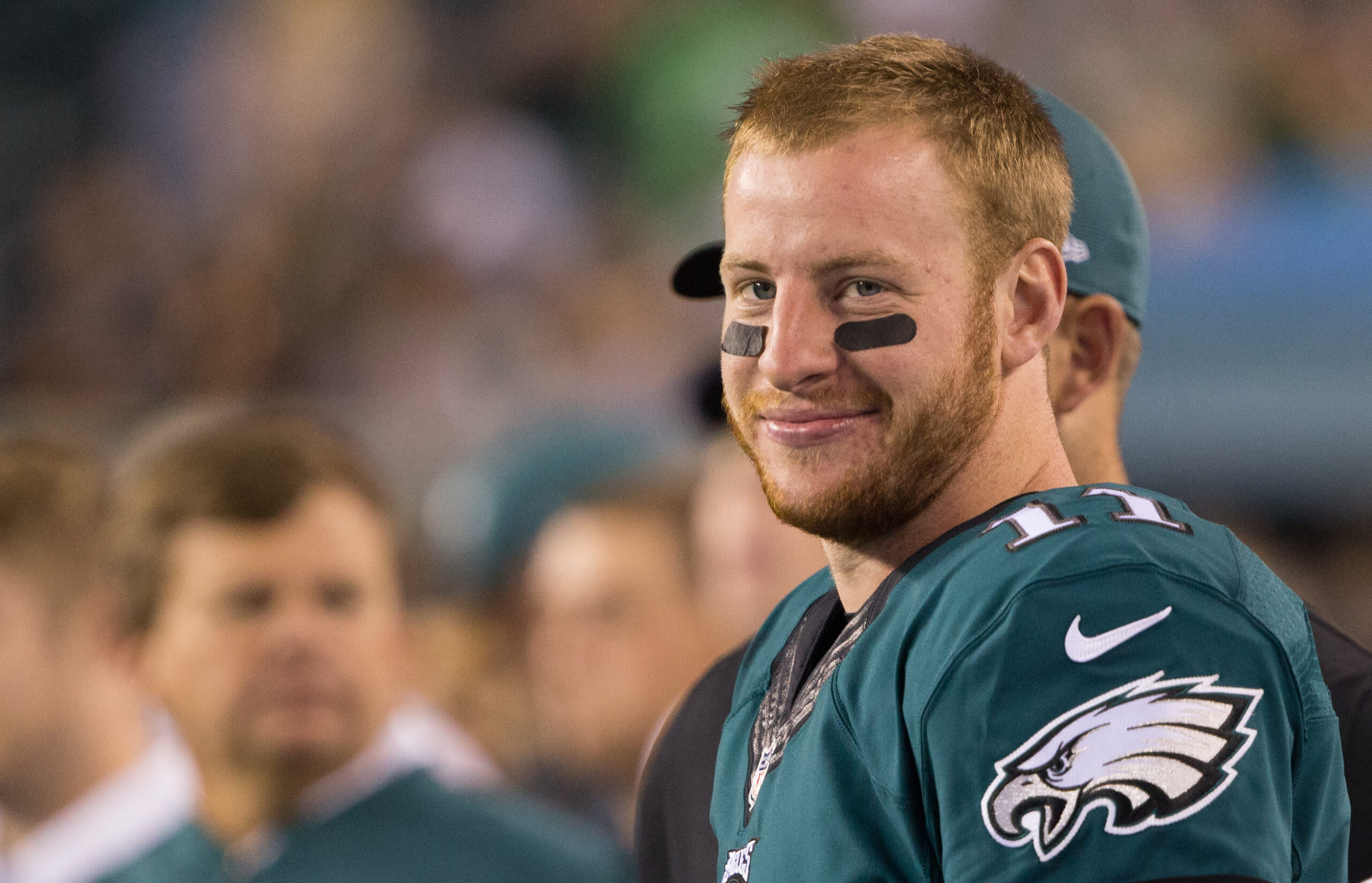 WATCH: Carson Wentz takes the field at OTAs donning No. 11 jersey