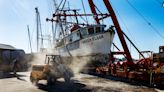 Watch: Time lapse video of Fort Myers Beach shrimp boat going back in water