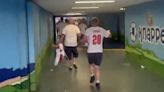 Moment England fans race BACK into grounds after leaving match early