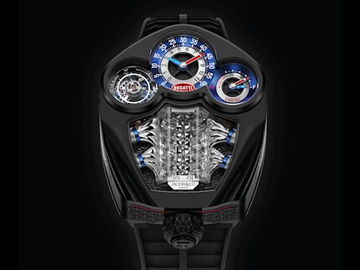 Jacob & Co.’s New Bugatti Tourbillon Watch Has a Functioning V-16 Engine