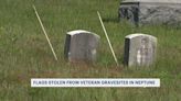 Vandals steal American flags placed on veterans' gravesites at Neptune cemetery