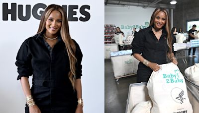 Ciara Goes Minimalist in Black Jumpsuit for Baby2Baby Maternal Health Press Conference
