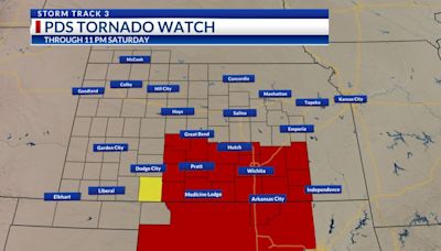 Tornado watch issued for south-central Kansas counties