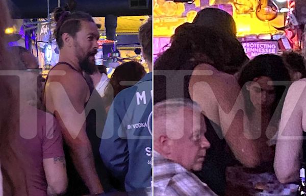 Jason Momoa Kisses Girlfriend Adria Arjona on Night Out in Nashville