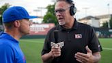 Kansas baseball coach Dan Fitzgerald reacts to Big 12 Conference tournament exit