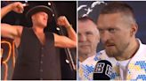 Oleksandr Usyk's live reaction to seeing Tyson Fury's new physique for the very first time