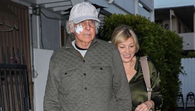 Larry David Wears Bandage on His Face During Dinner Date with Wife Ashley Underwood in Los Angeles