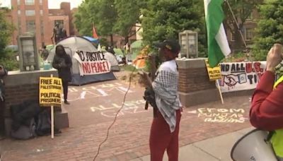 Estudiantes propalestinos acampan en la Universidad George Washington