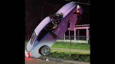 Suspected drunk driver crashes car and lands ‘vertical in the air,’ Michigan cops say