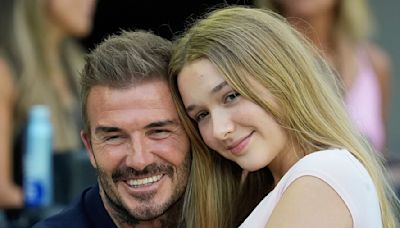 David Beckham sweetly cuddles daughter Harper, 12, at Inter Miami game
