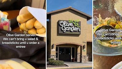 'They usually don't tip': Olive Garden server won't let customers have salad and breadsticks until they order an entree