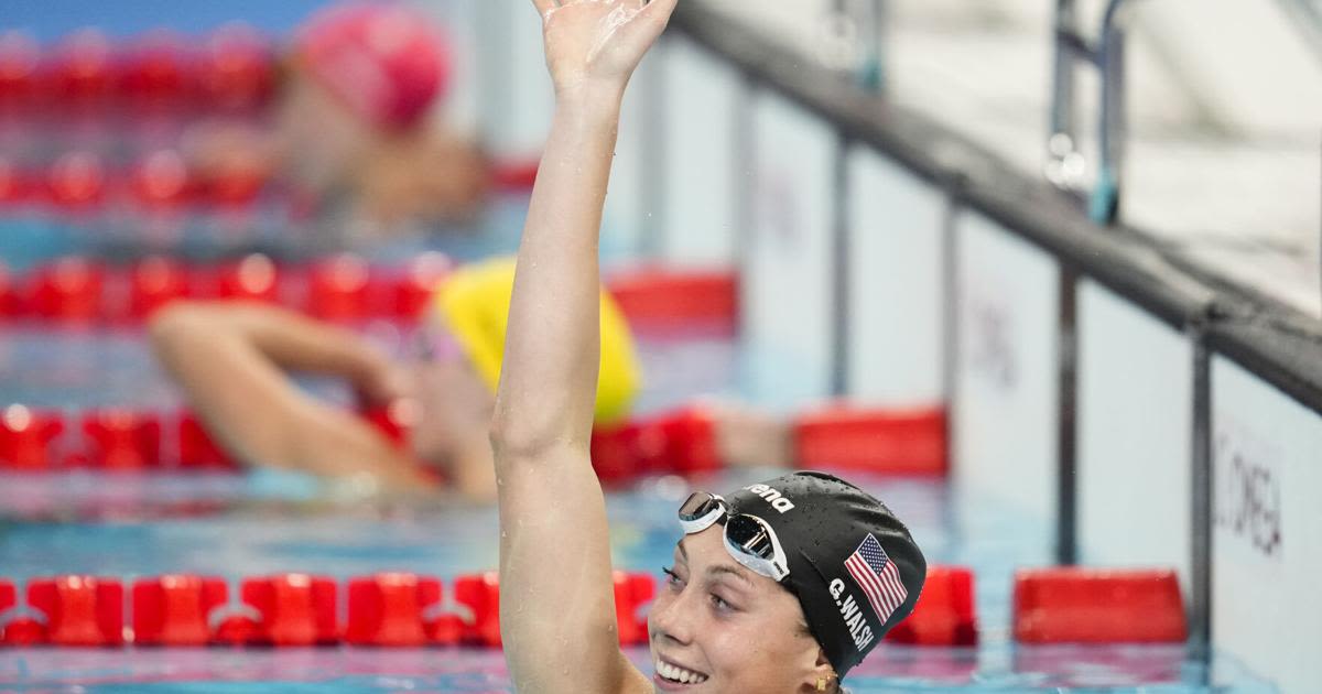 UVa's Gretchen Walsh breaks Olympic record in 100 butterfly on opening night of Games