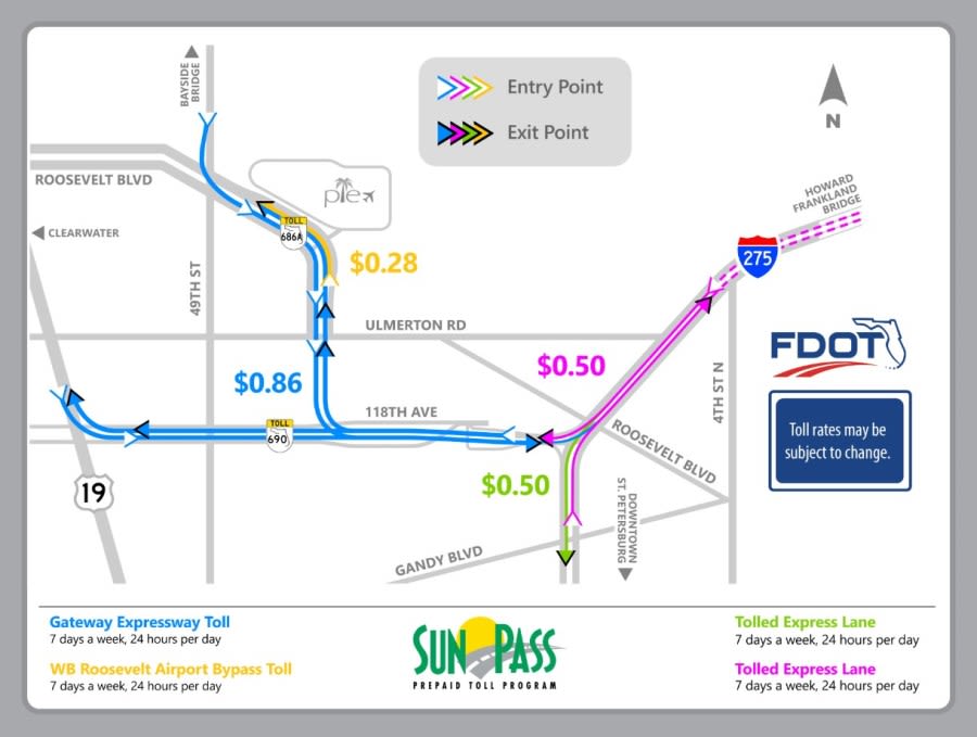 MAP: Where to enter and exit the new Gateway Expressway