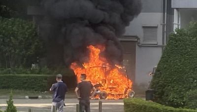 愉景灣高爾夫球車起火 消防救熄幸無人傷