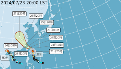 凱米颱風還會變強！台灣本島全納警戒區 7/24白天暴風範圍觸陸