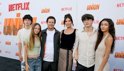 Mark Wahlberg Joined by Wife and 3 Kids at The Union Premiere