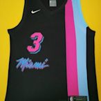 德韋恩·韋德 (Dwyane Wade) NBA邁阿密熱火隊 球衣 新款版 3號  黑色