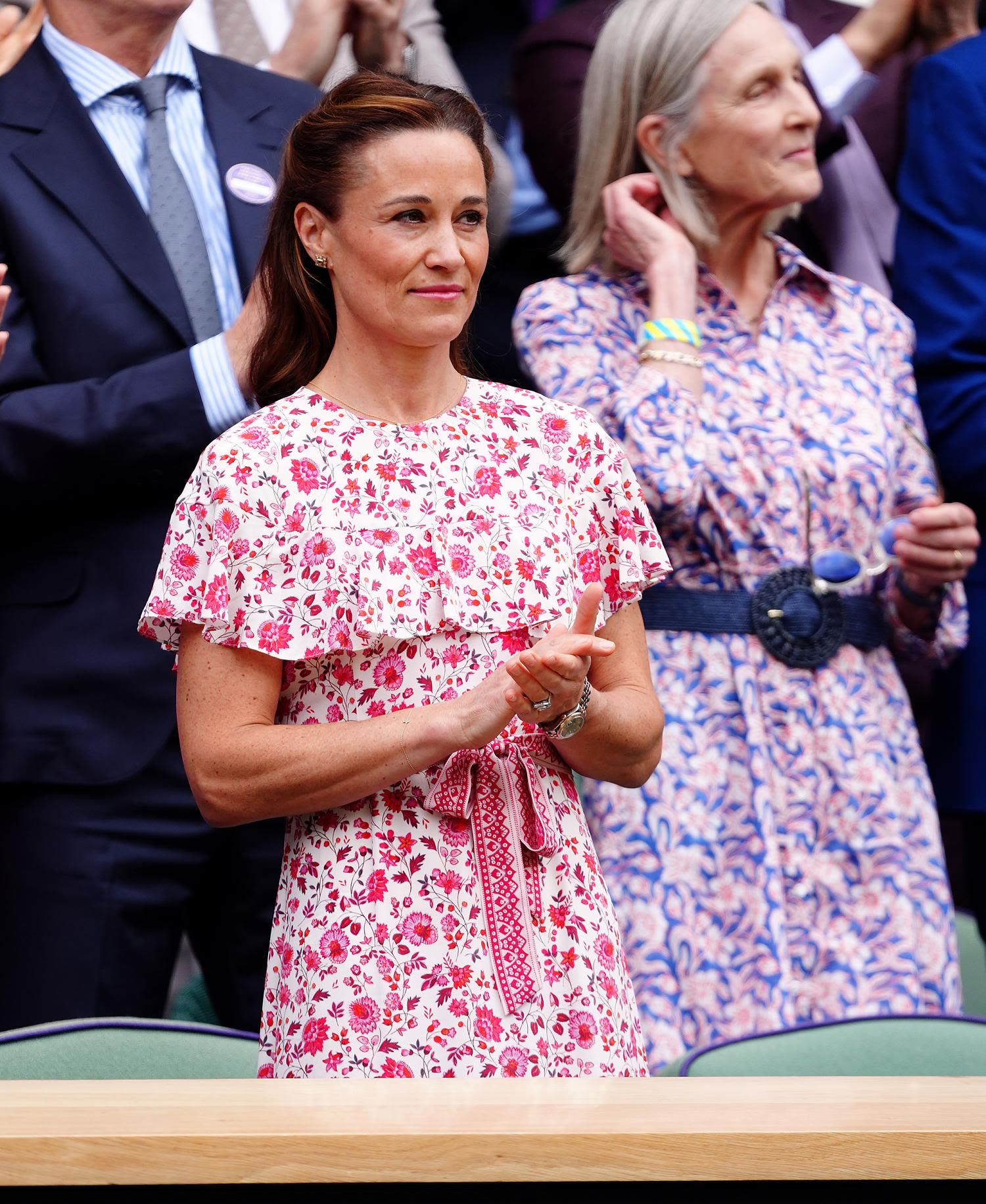 Pippa Middleton makes rare public appearance with sister Kate at Wimbledon