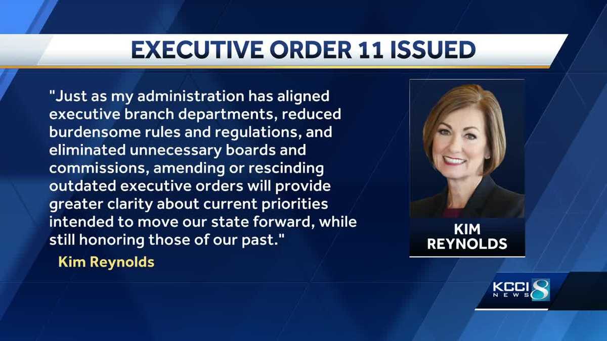 Gov. Kim Reynolds issues executive order to review past 60 years of executive orders