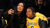 Kim Kardashian's Son Saint Wears Tristan Thompson Jersey at Lakers Game