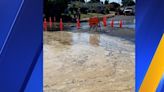City of Sumner cleaning up after hit water line spews dirt and sand, shutting down intersection