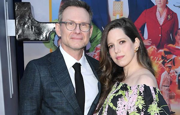 Christian Slater and Wife Brittany Reveal They're Expecting Second Baby Together as They Walk L.A. Red Carpet