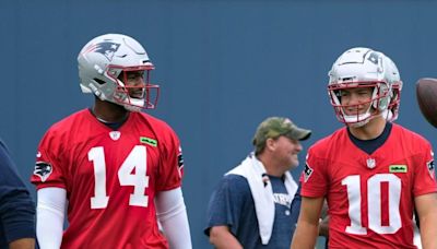 Patriots quarterback situation: Jerod Mayo says Jacoby Brissett to start Thursday, Drake Maye 'will play'