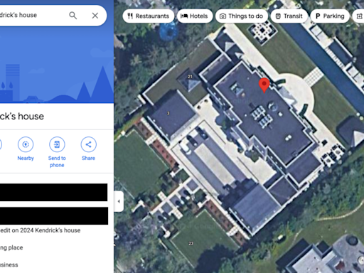 The Drake-Kendrick feud has reached Google Maps: Fans renamed Drake's mansion 'Kendrick's House'