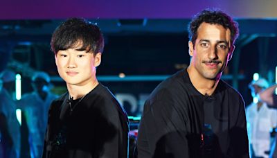 Formula 1′s Daniel Ricciardo & Yuki Tsunoda Unveil Colorful New RB Car for Miami Grand Prix